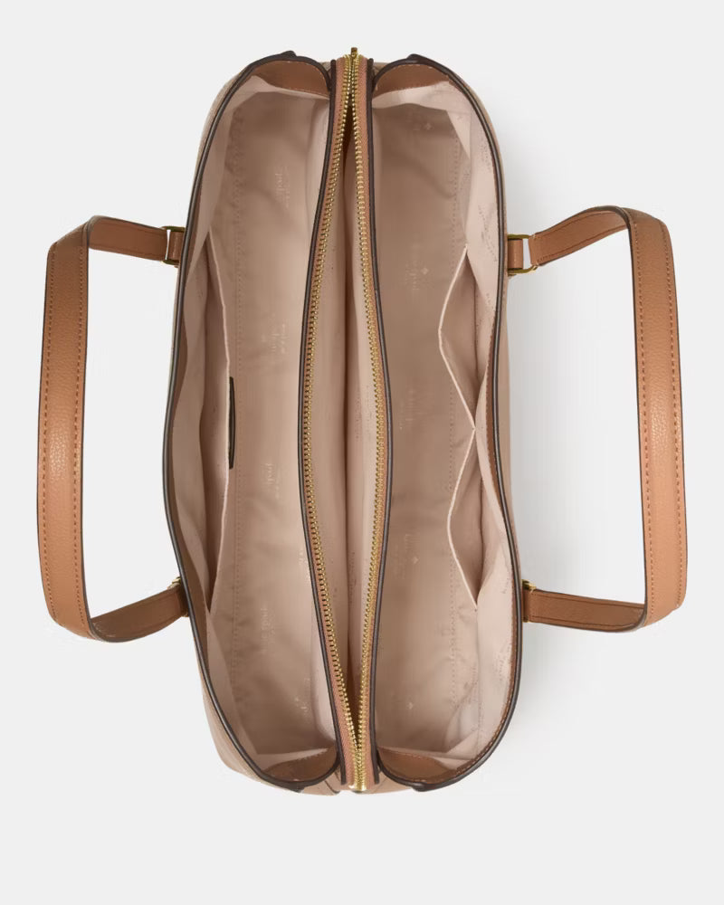 Minimalist Smooth Leather Large Work Shoulder Tote Bag